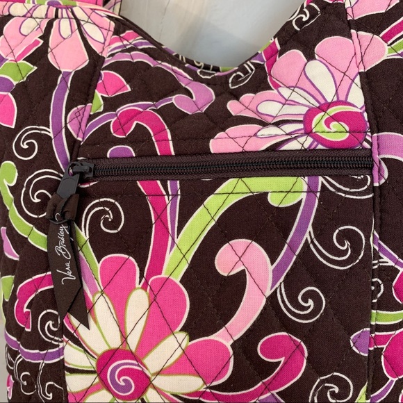 Vera Bradley Pink Brown Quilted Paisley Tote - Picture 3 of 6